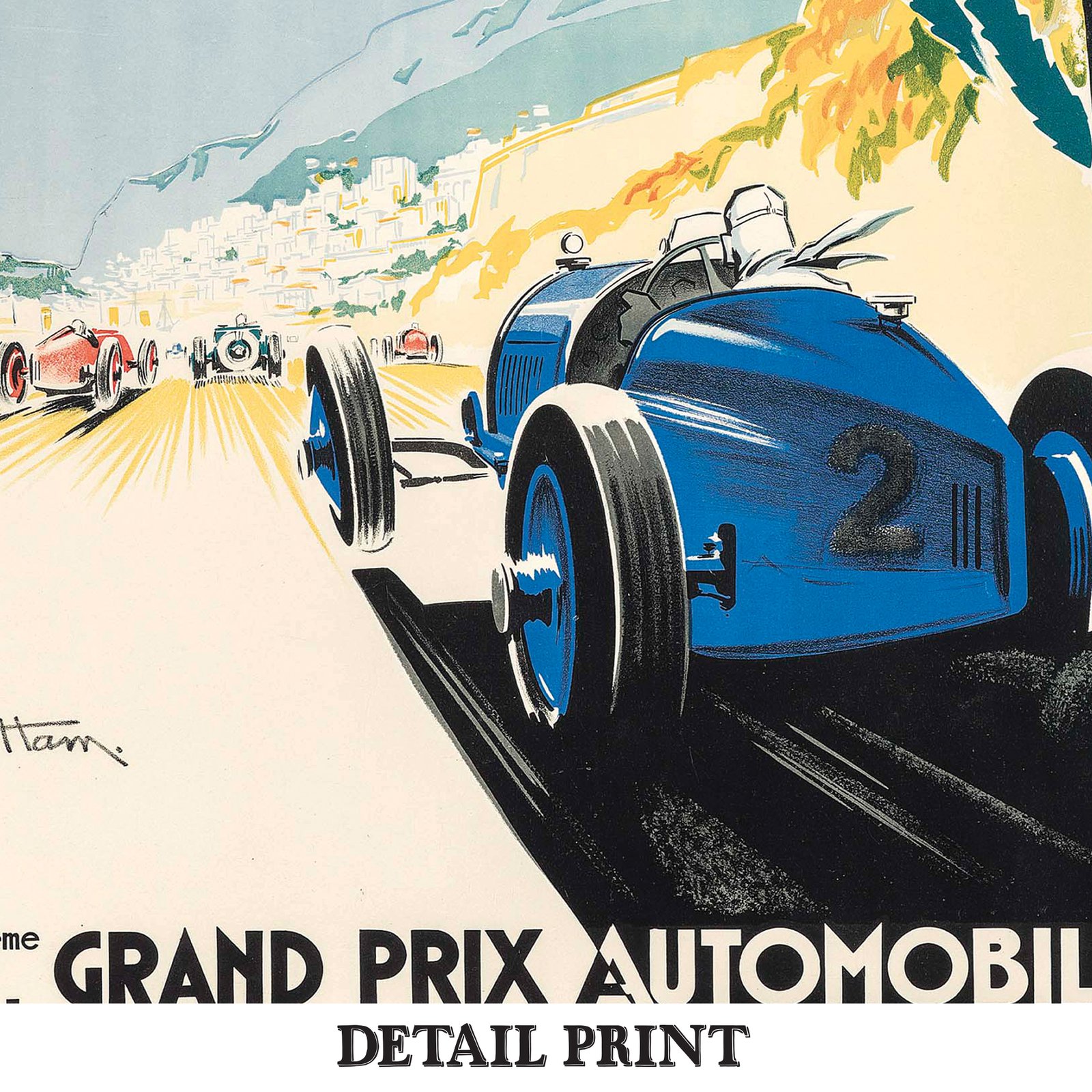 5th Grand Prix Monaco | Georges Hamel | MCMXXXIII 1933 | Wall Art